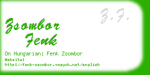 zsombor fenk business card